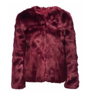 n:Philanthropy Women's Faux Fur Coat - Burgundy